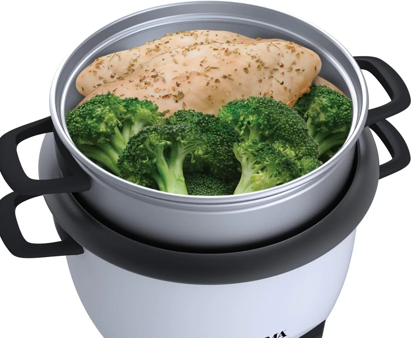 Housewares 14-Cup (Cooked) (7-Cup UNCOOKED) Pot Style Rice Cooker and Food Steamer (Arc-747-1Ng),White