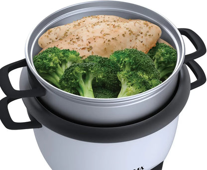 Housewares 14-Cup (Cooked) (7-Cup UNCOOKED) Pot Style Rice Cooker and Food Steamer (Arc-747-1Ng),White