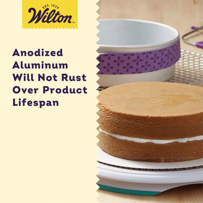2-Piece 9 X 2 Inch round Cake Baking Pan Set, Even Heating Aluminum Bakeware for Tiered & Layered Cakes, Made without PFAS, Packaging May Vary