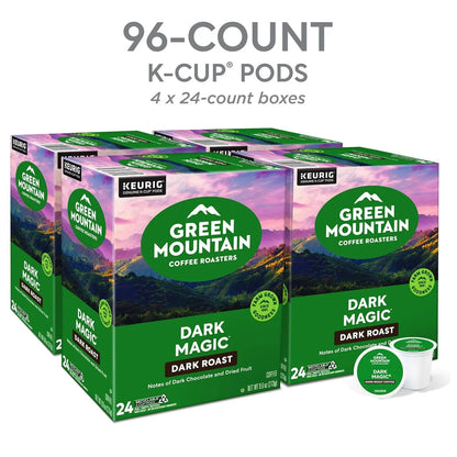 Dark Magic Coffee, Keurig Single-Serve K-Cup Pods, Dark Roast, 96 Count