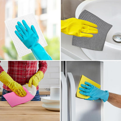 Swedish Dishcloths for Kitchen-10Pk, Absorbent Sponge Dish Cloth, Dishcloths for Washing Dishes, Reusable Paper Towels Dish Cloths, Swedish Towels for Home, Kitchen, Glass, 7" X 6"
