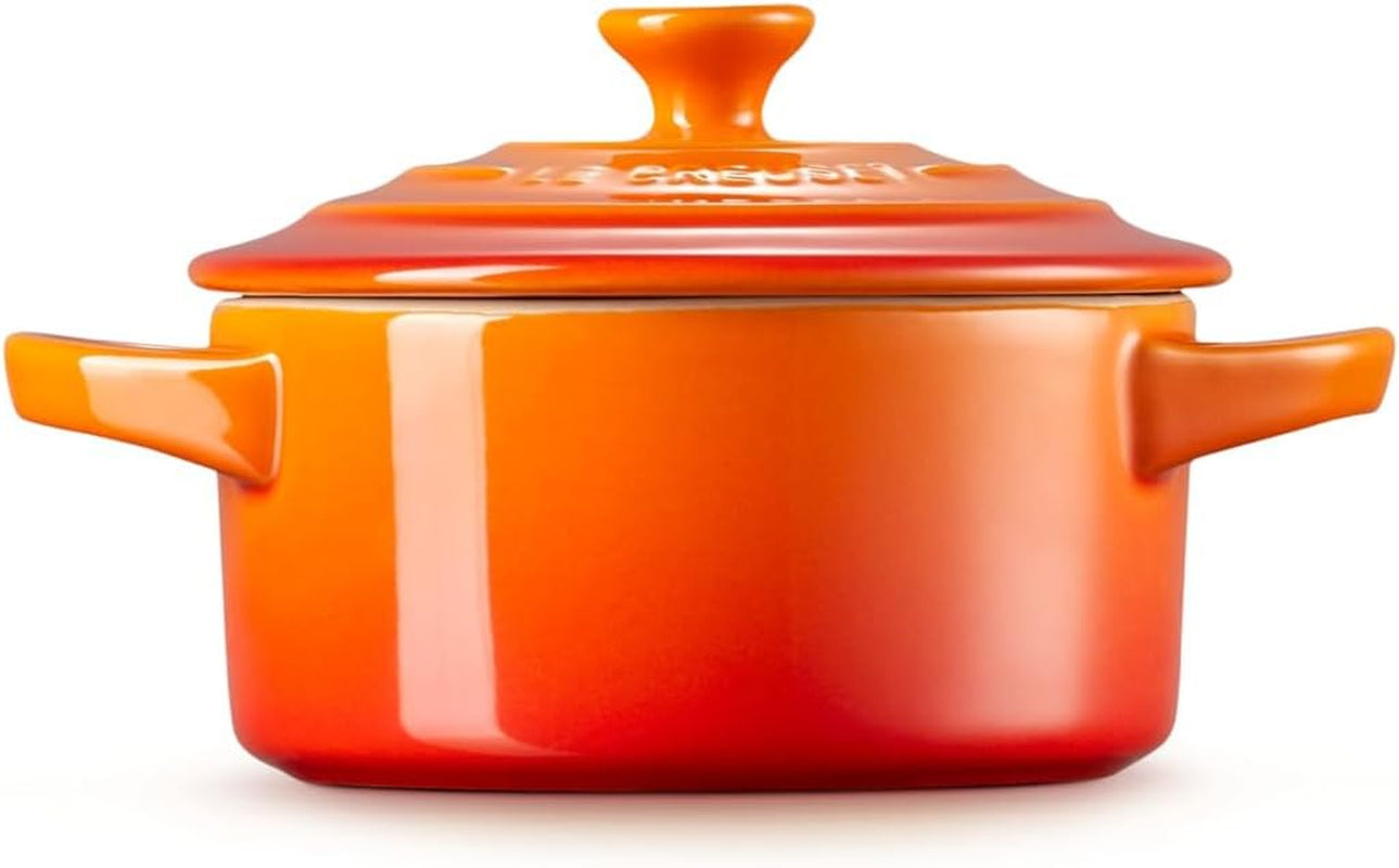 Stoneware Mini round Cocotte, 8 Oz., Flame