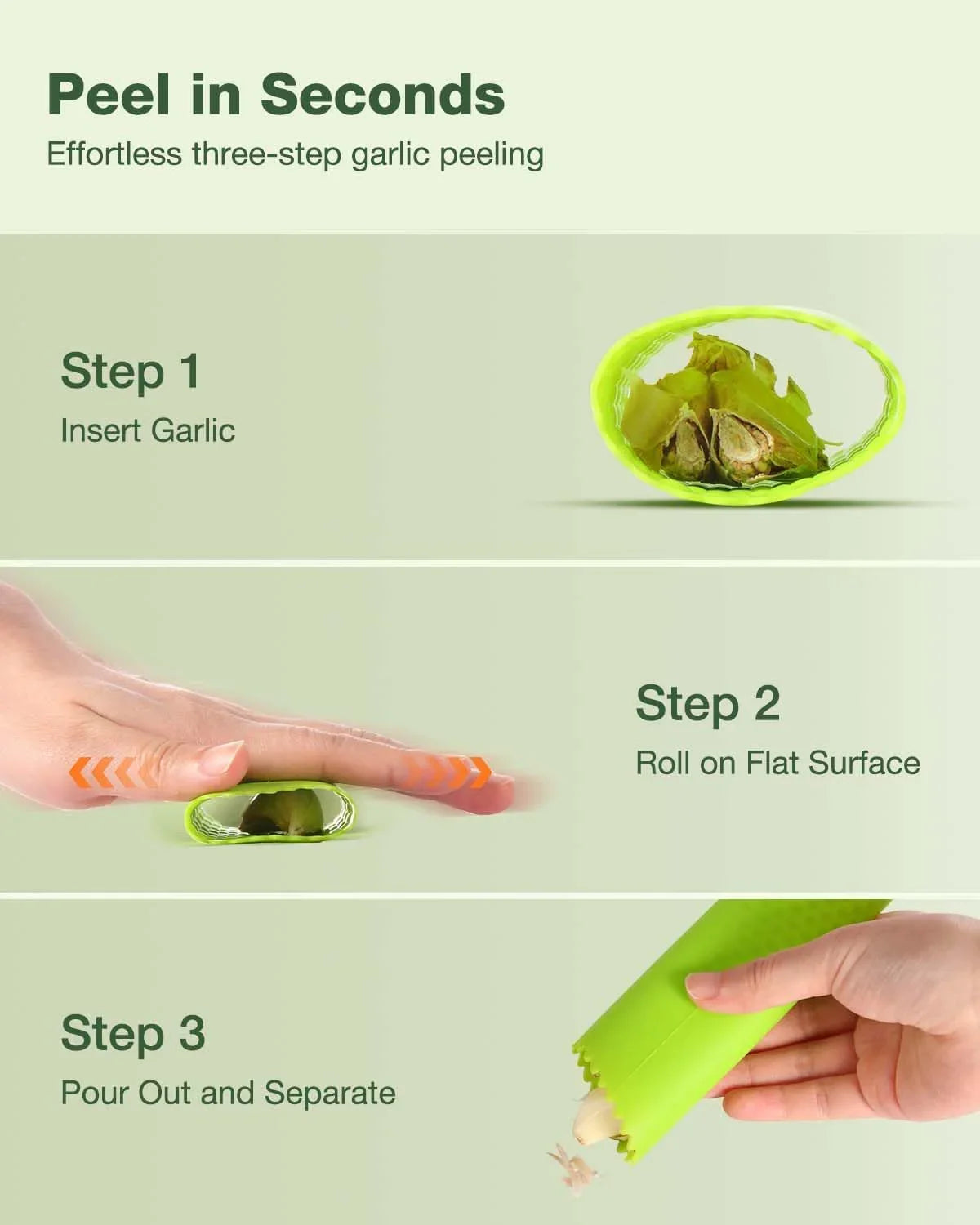 Garlic Press Rocker - Stainless Steel Garlic Crusher, Mincer and Chopper with Peeler & Scraper, Easy Kitchen Gadget for Effortless Smashing