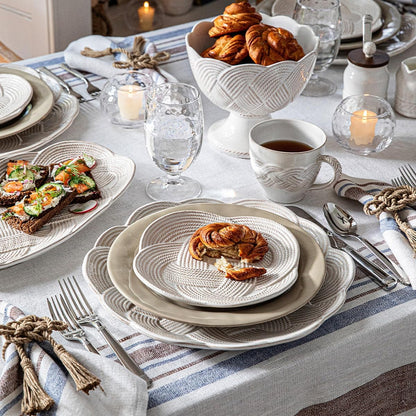 Le Panier Mystic Knot Dessert/Salad Plate - Whitewash