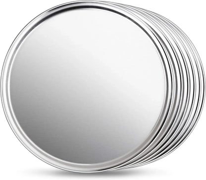 536594 Restaurant-Grade Aluminum Pizza Pan, Baking Tray, Coupe Style, 18-Inch