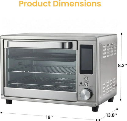29.6QT Air Fryer Toaster Oven Combo with Smart Probe, 12-In-1 Countertop Convection Oven, 450°F, Stainless Steel