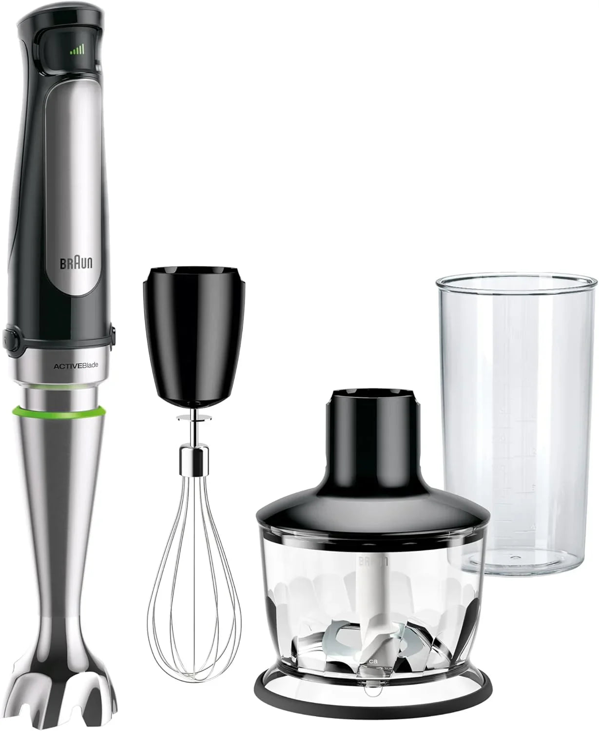 Multiquick 7 3-In-1 Immersion Blender with Food Processor – Powerful Handheld Electric Stick Blender - Emulsifier for Chopping, Beating & Whisking - Ideal for Soup, Puree, Smoothies & More