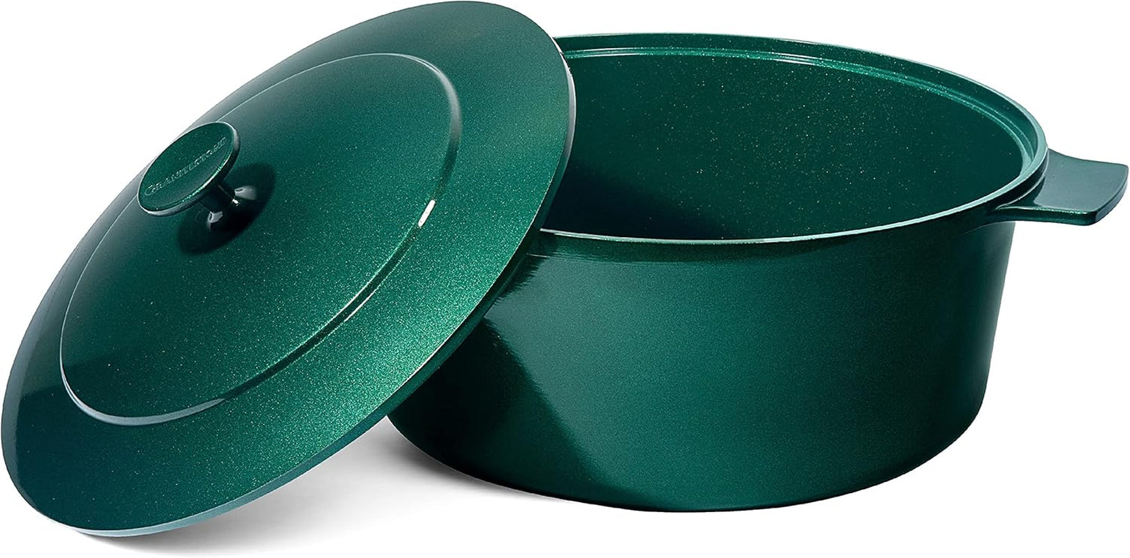 Dutch Oven, 6.5 Quart Ultra Nonstick Enameled Lightweight Aluminum Dutch Oven Pot with Lid, round 6.5 Qt. Stock Pot, Dishwasher & Oven Safe Induction Capable 100% PFOA Free, Emerald Green