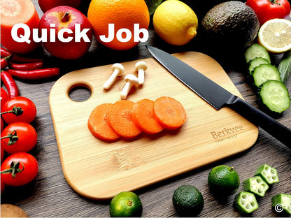 2 Pcs  Small FSC-CERTIFIED Bamboo Wood Cutting Board Set – Mini Lightweight Wooden Cutting Board- BPA Free