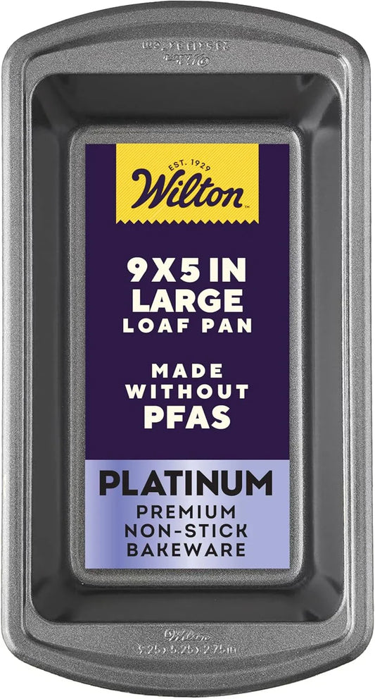 Platinum Non-Stick 9 X 5 in Loaf Pan, Stainless Steel Bakeware, Made without PFAS, Packaging May Vary