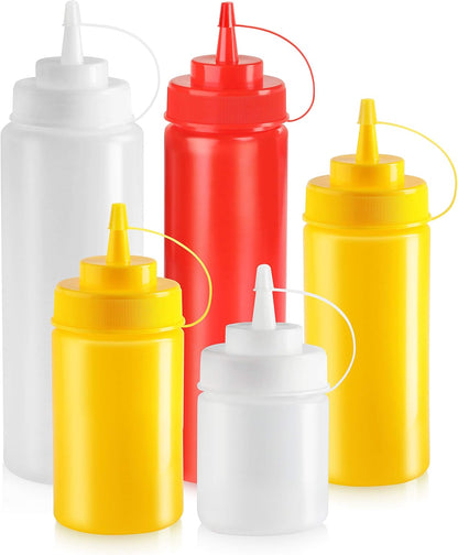 32 Oz Clear Squeeze Bottle, Wide Mouth, Pack of 6