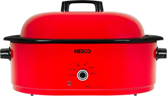 18 Quart Roaster Slow Cooker - Red