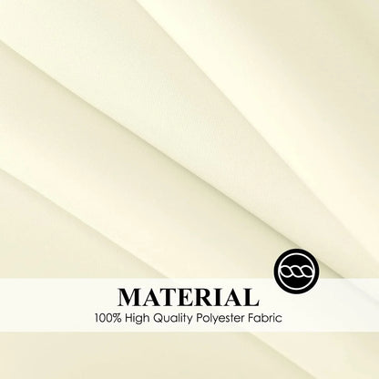 Rectangle Tablecloths 60X120 Inch 6 Pack Ivory Tablecloth for 6Ft Washable Decorative Linen Polyester Table Cloths for 8Ft Dining Table Banquets Buffet Parties and Wedding