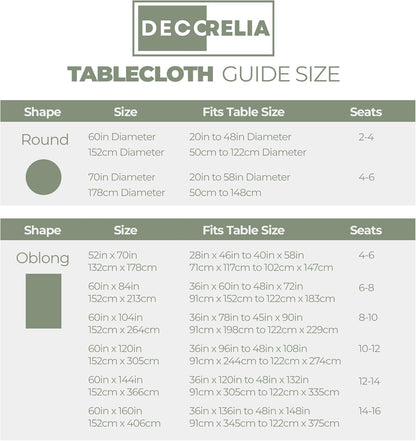 Faux Linen round Tablecloths 60 Inch, Waterproof Decorative Washable Texture Rustic Circle Table Cloth Cover for Dining Kitchen Party Farmhouse Outdoor(Round (2-4 Seats),Sage Green)