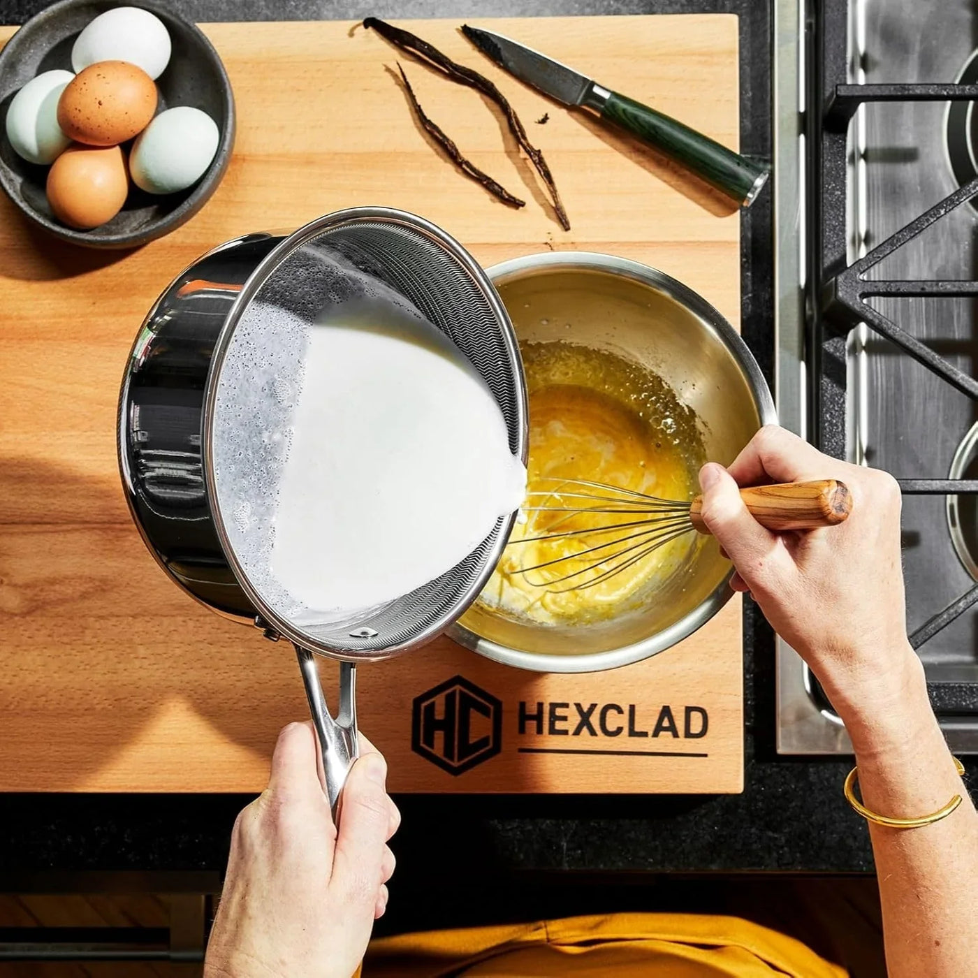 Hybrid Nonstick 2-Quart Saucepan with Tempered Glass Lid, Stay-Cool Handle, Dishwasher-Friendly, Oven-Safe up to 900°F, Induction Ready, Compatible with All Cooktops