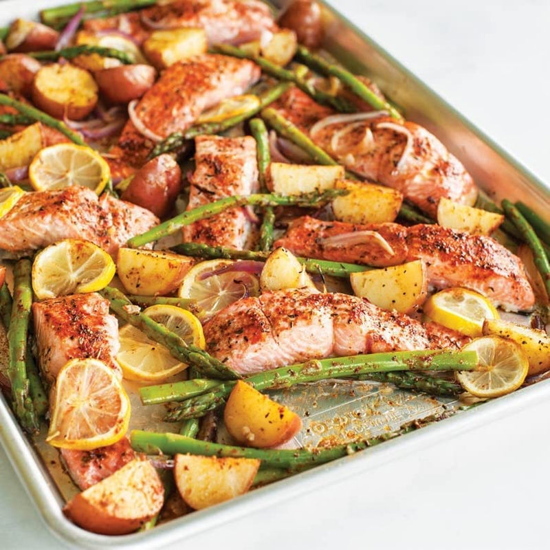 - 43172AMZM  Half Sheet with Oven Safe Nonstick Grid, 2 Piece Set, Natural