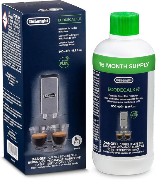 Ecodecalk Descaler, Universal Descaling Solution for Coffee & Espresso Machines, 16.90 Oz (5 Uses)