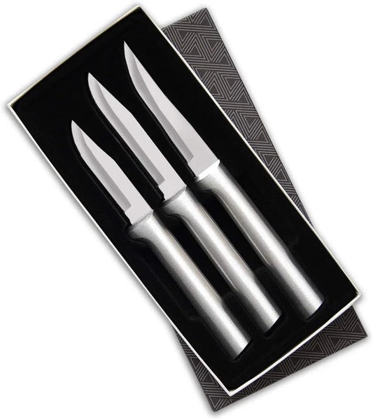 Cutlery Paring Knife Galore Gift Set (S01), 3-Piece Knife Set, Stainless Steel Blades, Sliver Handle
