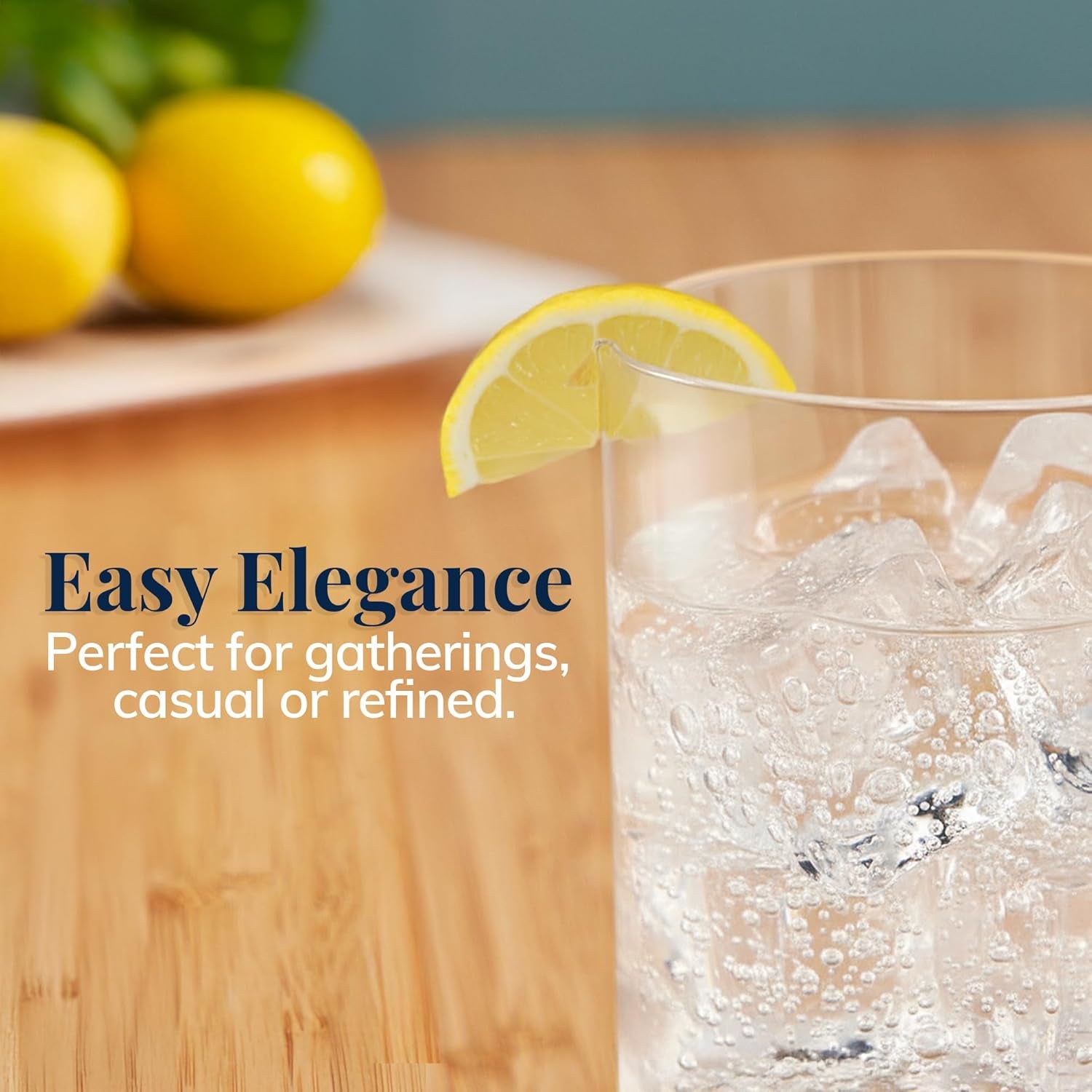 Classic Clear Plastic Reusable Drinking Glasses (Set of 8) 12Oz Rocks & 16Oz Water Cups | Bpa-Free Tumblers, Made in USA | Top-Rack Dishwasher Safe