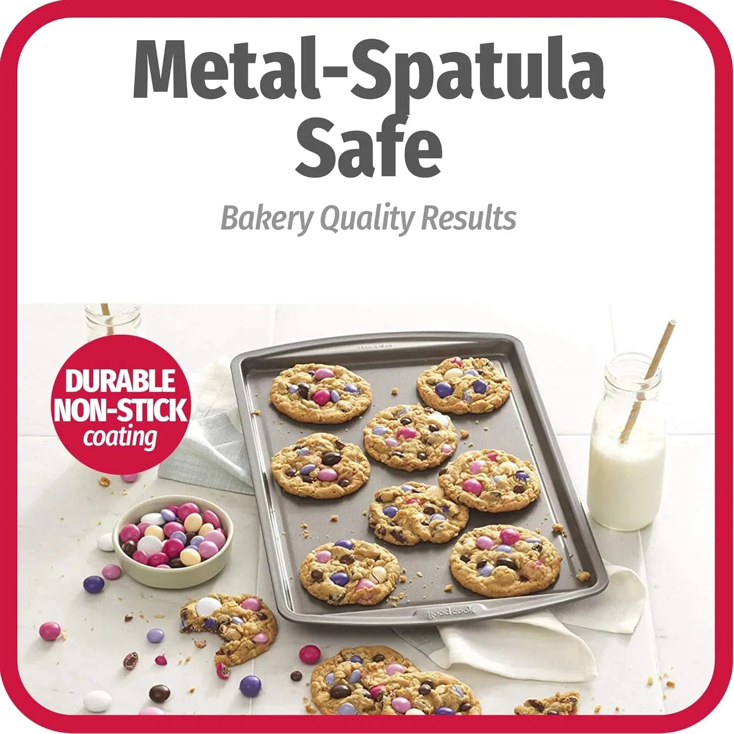 Everyday Nonstick Carbon Steel 13” X 9” Baking Sheet Set, 3 Pack – Standard-Sized Carbon Steel Cooking Pans, Bakeware Set, Cookie Sheets for Baking, Oven Pan Set