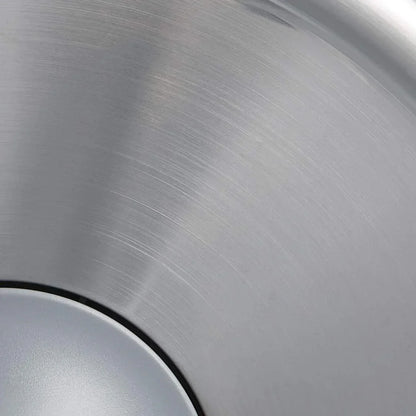 Stainless steel cookware with brushed finish for modern kitchen use