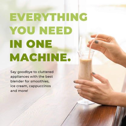 Commercial Blender with 5-Year Full Warranty - 1800W, 3HP, 64Oz High-Performance Professional Countertop Blender with Stainless Steel Blades