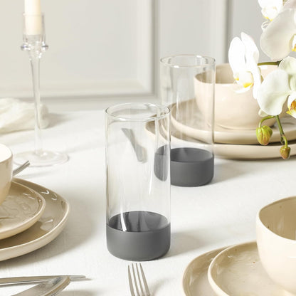 Mirella 16-Piece Dinnerware Set Stoneware, Borosilicate Glass, Beige