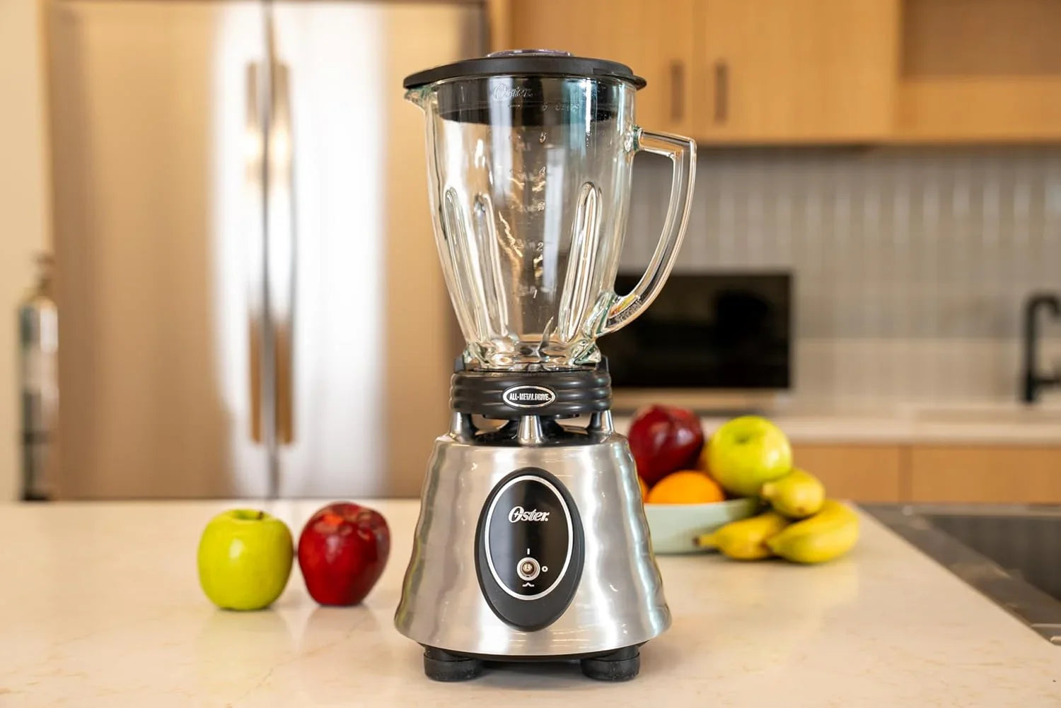 Classic Series Heritage Blender with 6-Cup Glass Jar, 1000W Power, Stainless Steel Countertop Kitchen Blender