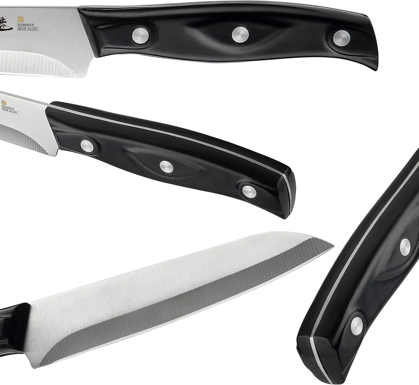 4PCS Paring Knife - 4/4.5 Inch Fruit and Vegetable Paring Knives - Ultra Sharp Kitchen Knife - Peeling Knives - German Stainless Steel-Abs Handle