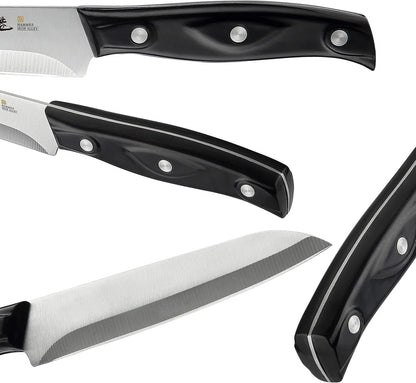 4PCS Paring Knife - 4/4.5 Inch Fruit and Vegetable Paring Knives - Ultra Sharp Kitchen Knife - Peeling Knives - German Stainless Steel-Abs Handle