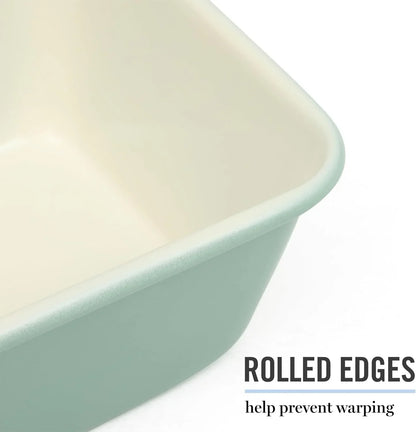 Gallen 9-Inch Nonstick Carbon Steel Loaf Pan – Teal, Durable Bakeware for Even Baking and Easy Release