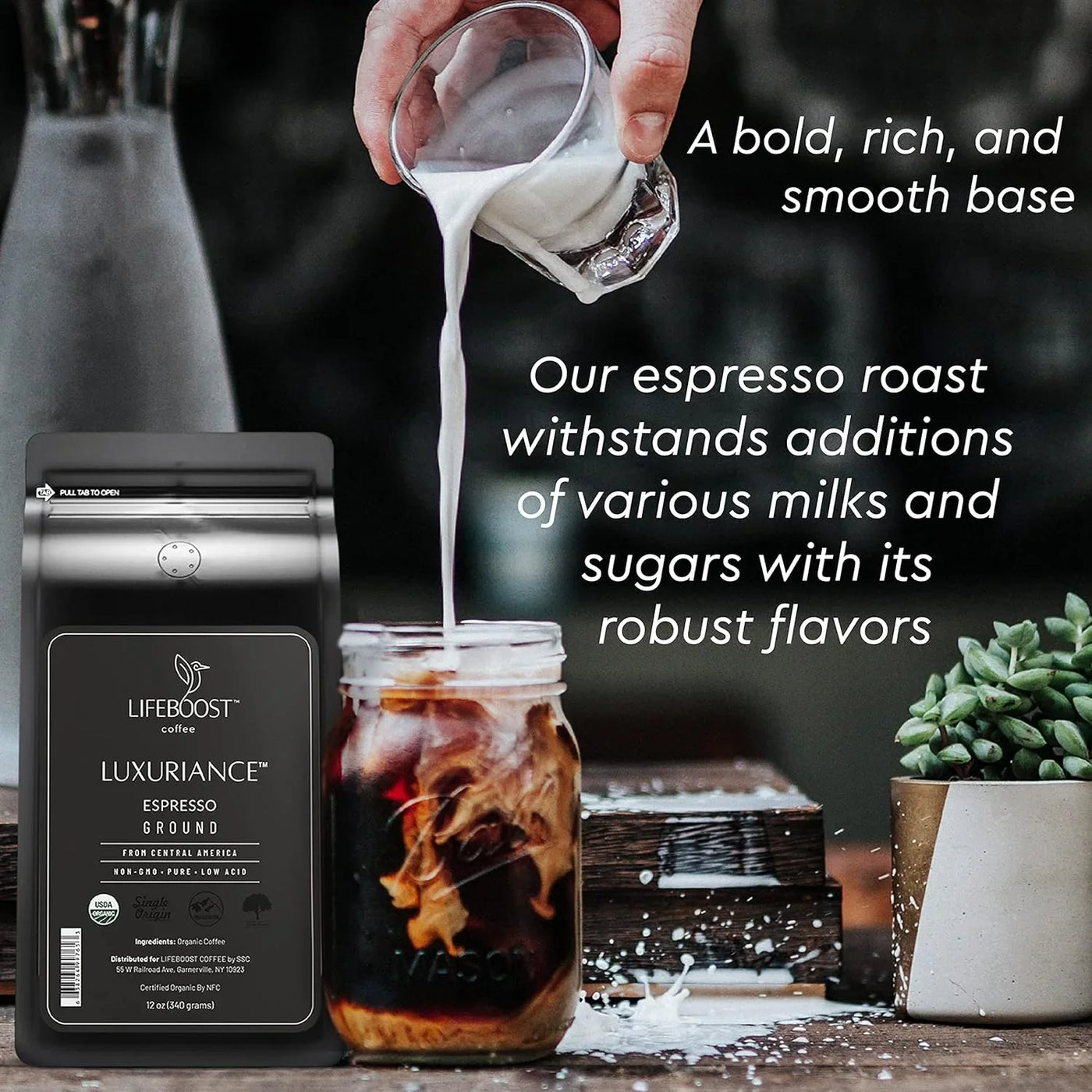 Organic Espresso Ground Coffee - Non-Gmo Low Acid Single Origin USDA Shade Grown Organic Espresso Coffee - Third Party Tested for Mycotoxins & Pesticides 12Oz Bag