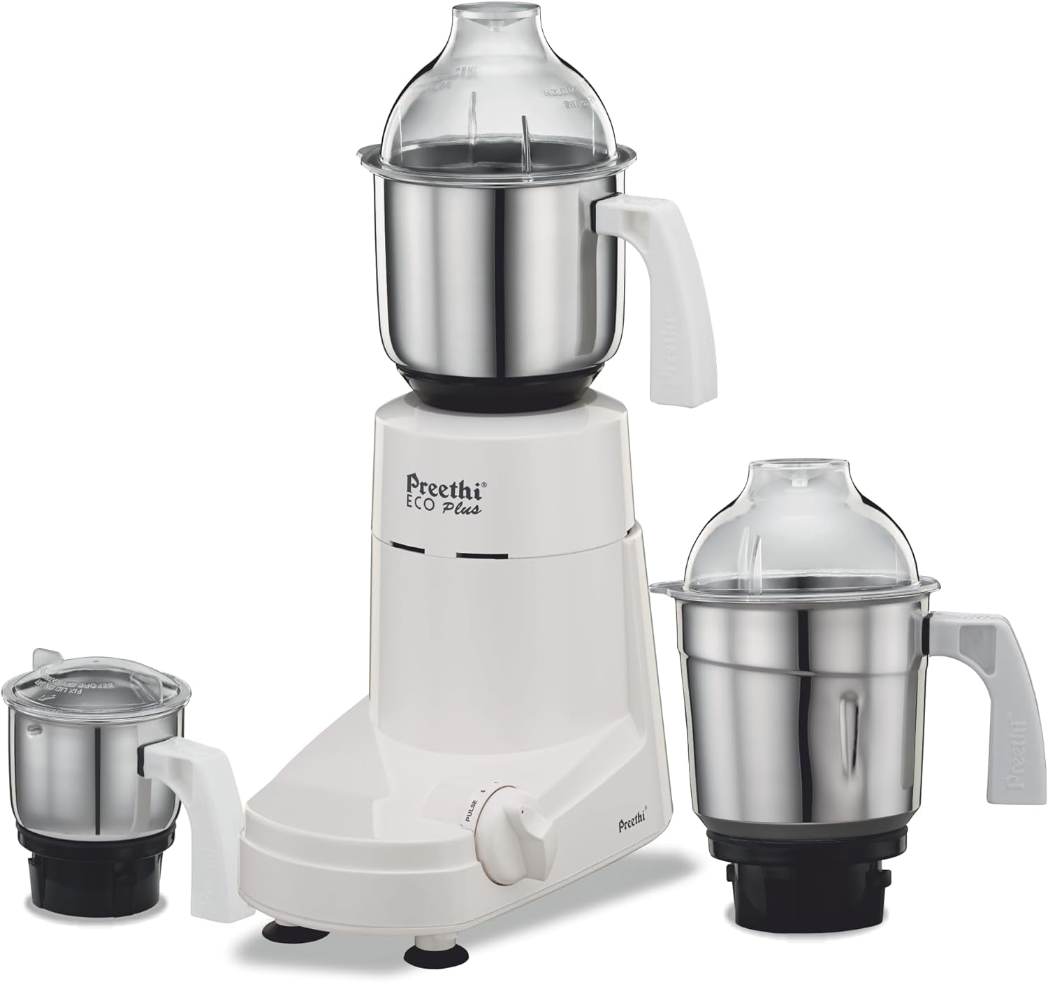 Eco plus Mixer Grinder, White, 3 Jar