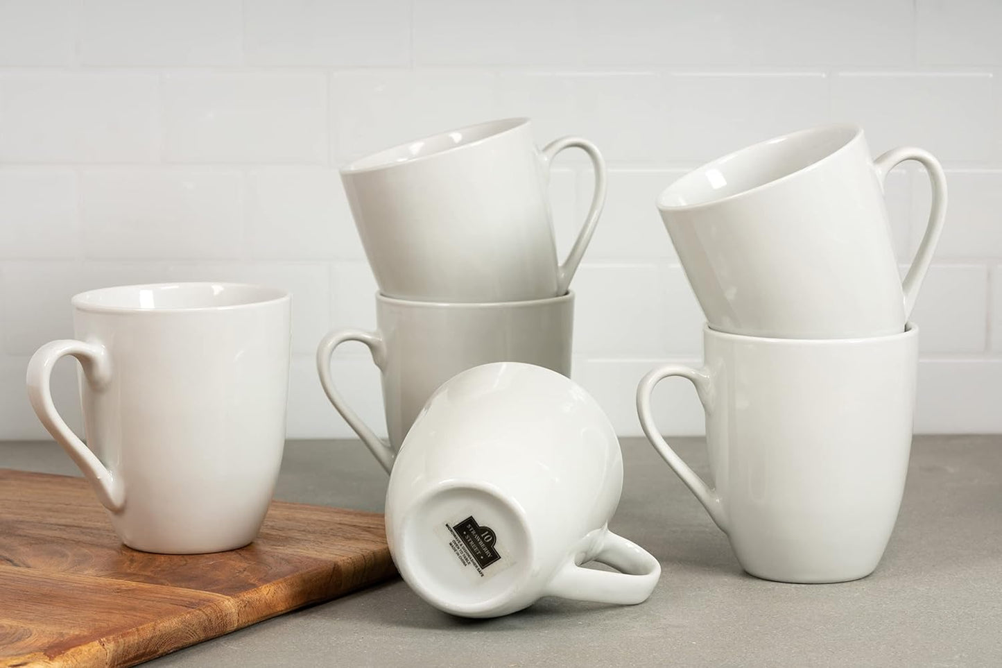 Simply White 12 Oz Mug, Set of 6
