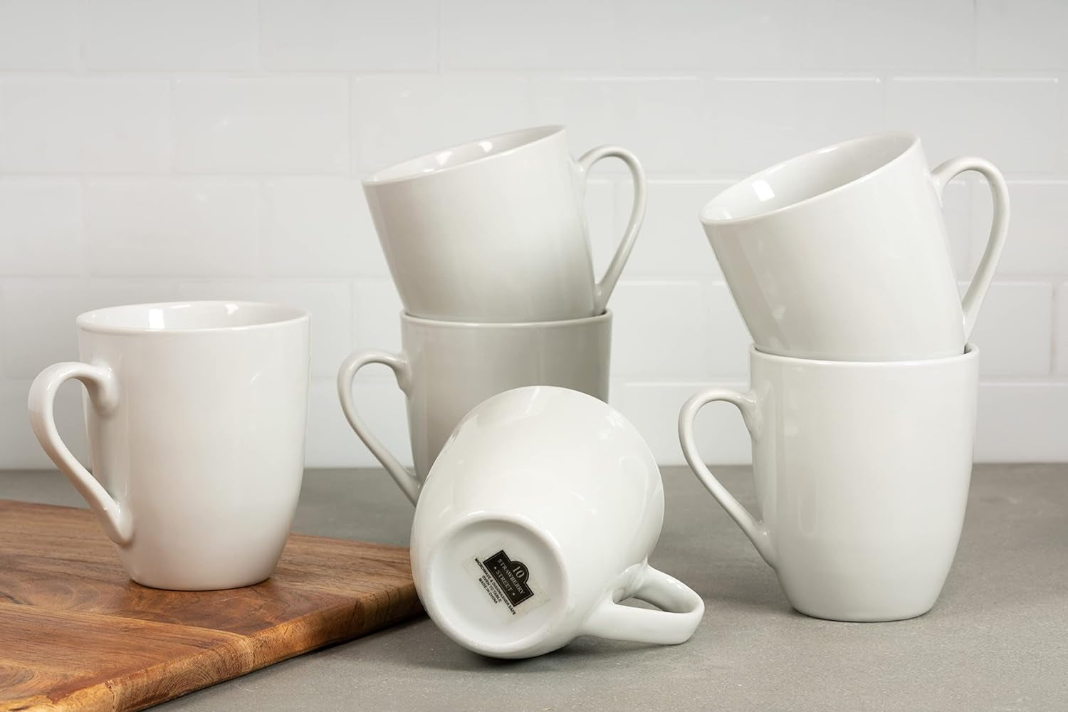 Simply White 12 Oz Mug, Set of 6