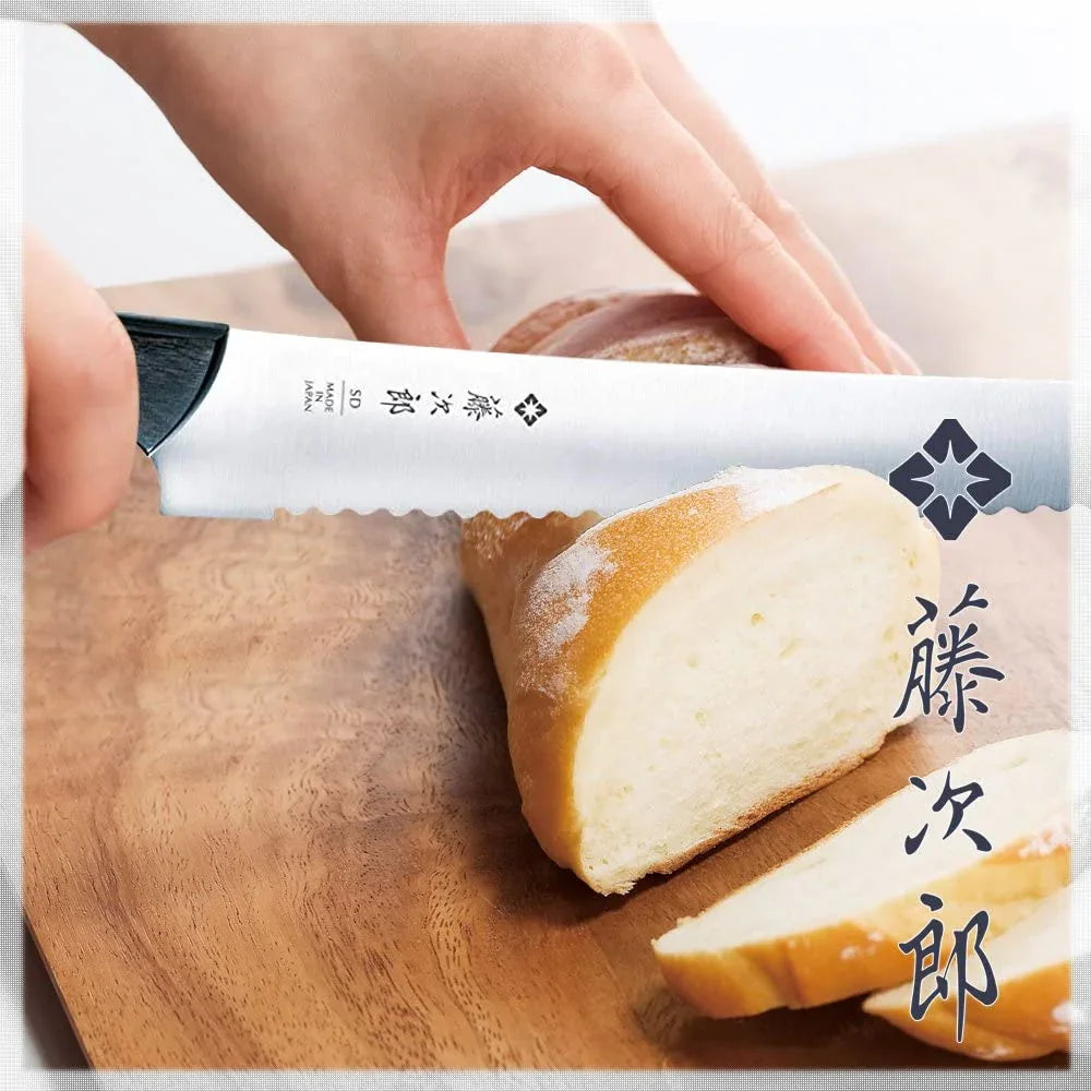 JAPAN Hand Made Chef Bread Knife Slicer Cutter, 10.6" Blade - Reinforced Laminated Material