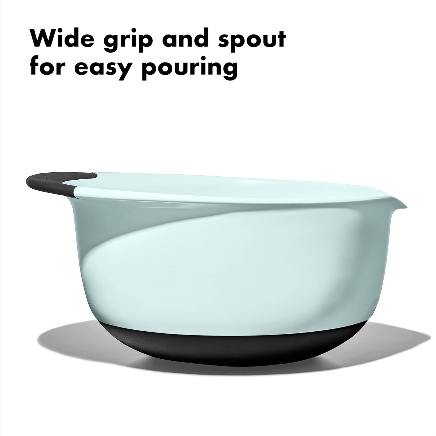 Good Grips 3-Piece Plastic Mixing Bowl Set - Cadet Blue, Tower Gray, Jade, Small, Medium, Large