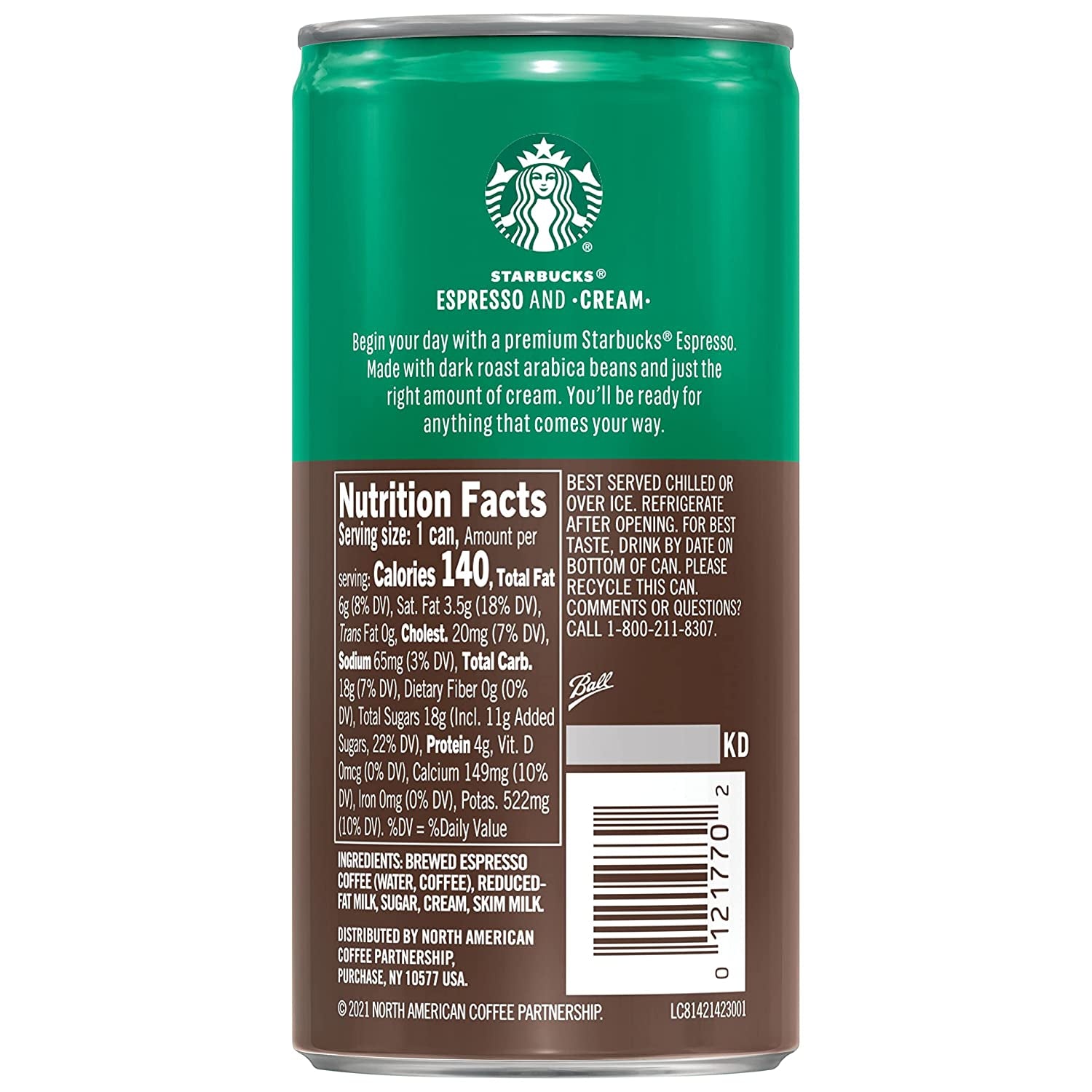 Espresso & Cream, 6.5 Fl Oz Cans (Pack of 12)