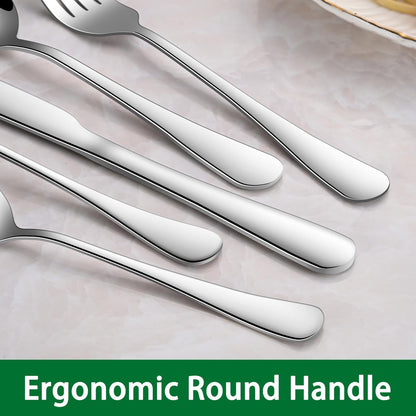 Dinner Forks,8-Piece 8 Inches Stainless Steel Table Fork,Dishwasher Safe Flatware Forks,Food Grade Mirror Polishing Silverware Main Fork for Home,Restaurant or Hotel