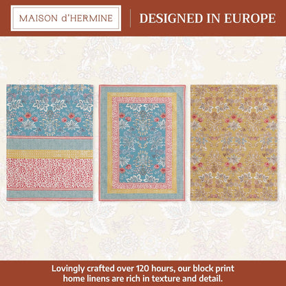 Kitchen Towels Set of 3 100% Cotton 27.50" X 20" Reusable Cloth Tea Dish Towels Absorbent with Hanging Loop for Kitchen Gifts for Mothers Day Spring/Summer (Marquise)