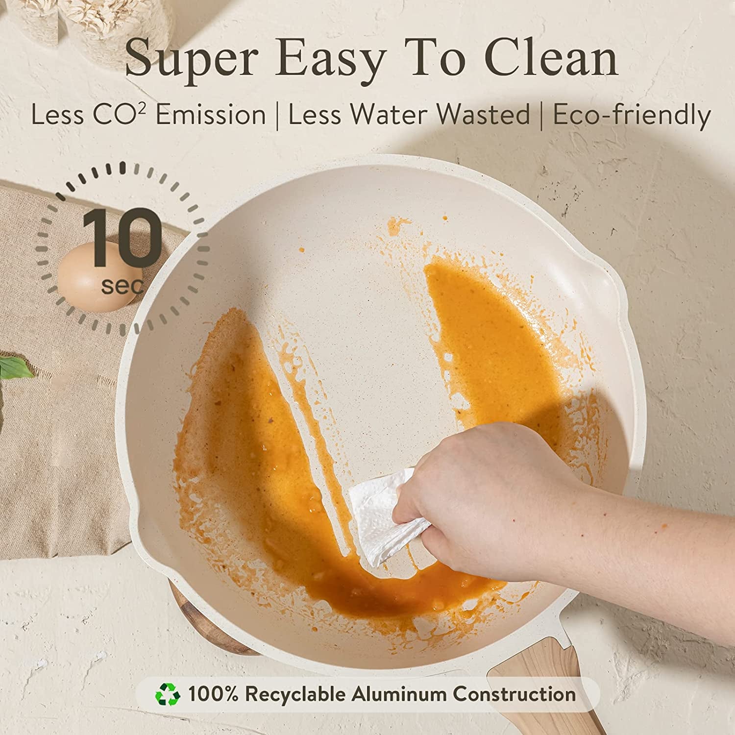 12Inch Nonstick Deep Frying Pan with Lid, 5.5 Qt Jumbo Cooker Saute Pan with Pour Spout, Skillet Induction Cookware, Non Stick Cooking Pan Kitchen Pan PFOA Free, White Granite