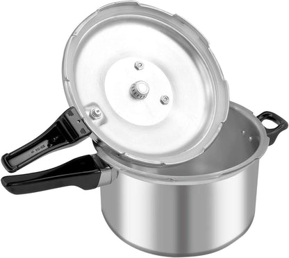 8QT Pressure Canner Release Valve Aluminum Canning Pot Cooker Pot Stove Top Instant Fast Cooking Pot Stewing Locking System (8 Quarts) Canning and Stewing