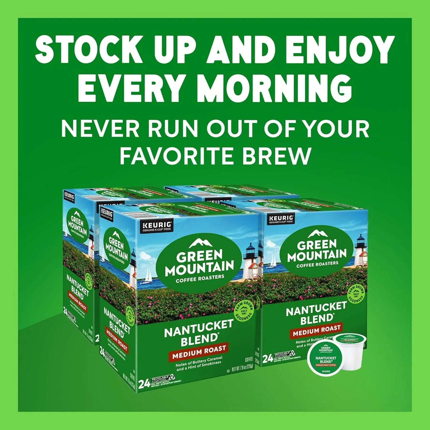 Nantucket Blend Keurig Single-Serve K-Cup Pods, Medium Roast Coffee, 96 Count