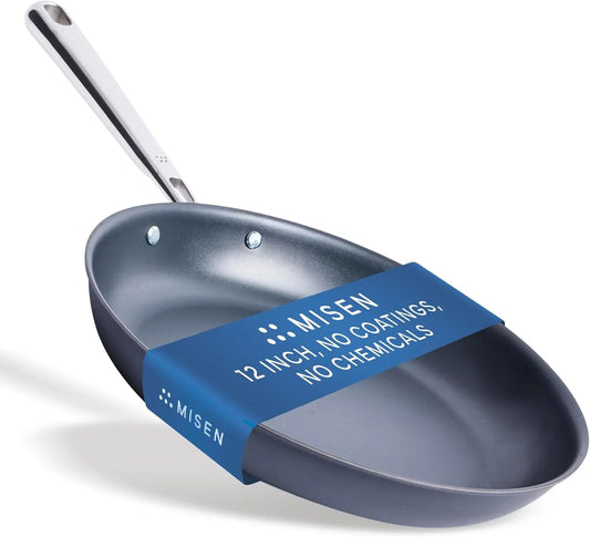 Carbon Nonstick™ Skillet - Ultra-Durable Nitrided Surface - Easy Relase with No Coating to Chip or Peel, PFOA- & Chemical-Free - High-Heat Cooking, Even-Heating, Induction Ready, 12 Inch