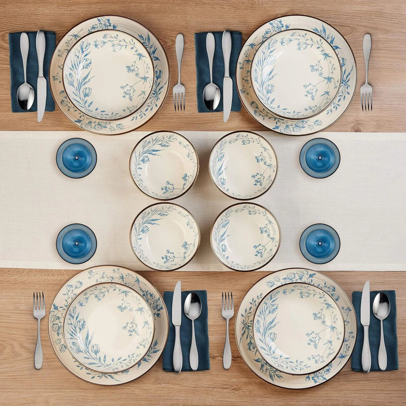 Bella 12 Piece Dinnerware Set, Service for 4, Multicolor