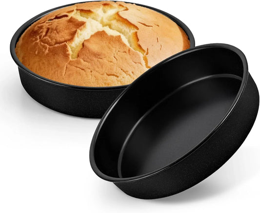 9 Inch Cake Pan Set of 2, 2 Pieces Nonstick round Cake Baking Pans, Stainless Steel Smash Layer Cake Tin Bakeware for Cooking Steaming, Healthy & Sturdy, Oven & Dishwasher Safe
