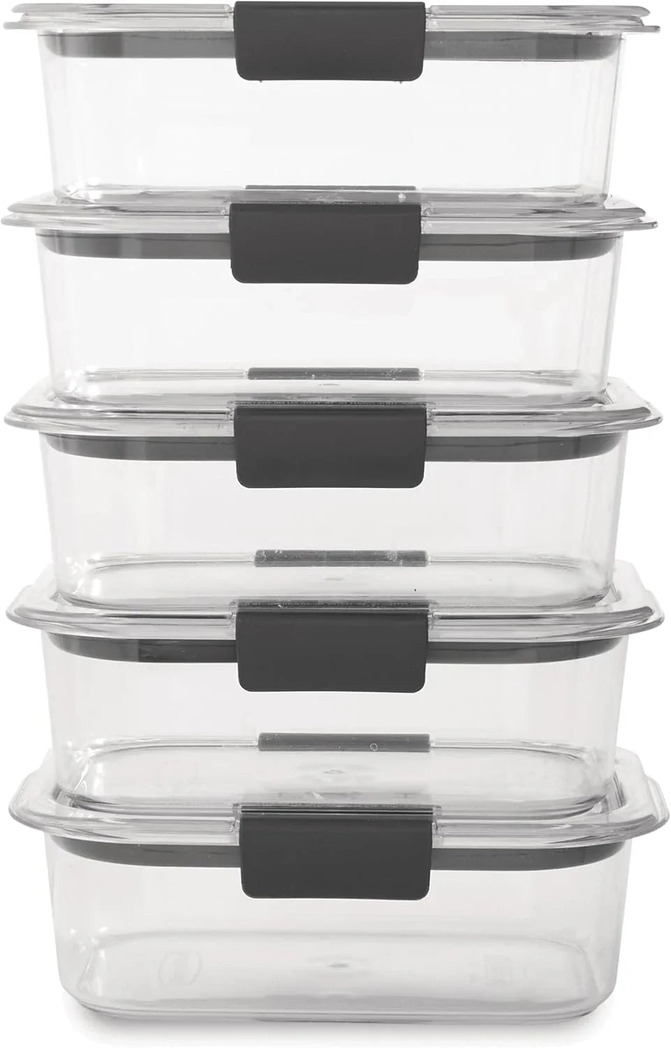 Brilliance Tritan Plastic Food Storage Containers BPA Free Airtight Lids Ideal for Lunch Meal Prep & Leftovers Set of 5 (3.2 Cup)