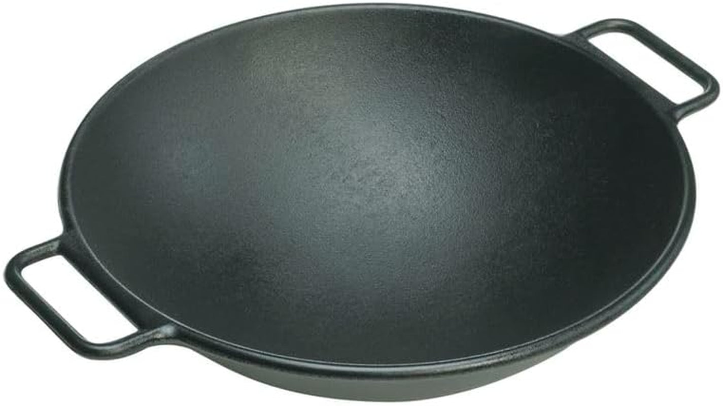 BOLD 14 Inch Seasoned Cast Iron Wok; Design-Forward Cookware