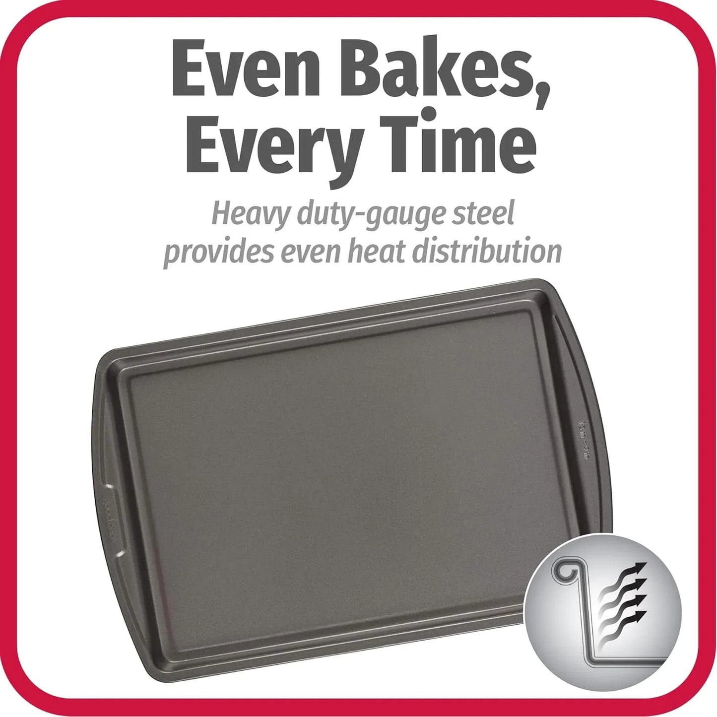 Everyday Nonstick Carbon Steel 13” X 9” Baking Sheet Set, 3 Pack – Standard-Sized Carbon Steel Cooking Pans, Bakeware Set, Cookie Sheets for Baking, Oven Pan Set