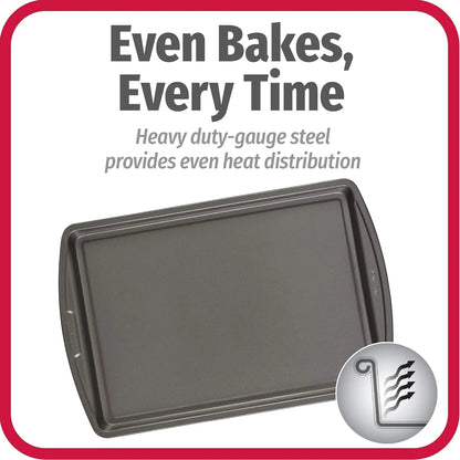 Everyday Nonstick Carbon Steel 13” X 9” Baking Sheet Set, 3 Pack – Standard-Sized Carbon Steel Cooking Pans, Bakeware Set, Cookie Sheets for Baking, Oven Pan Set